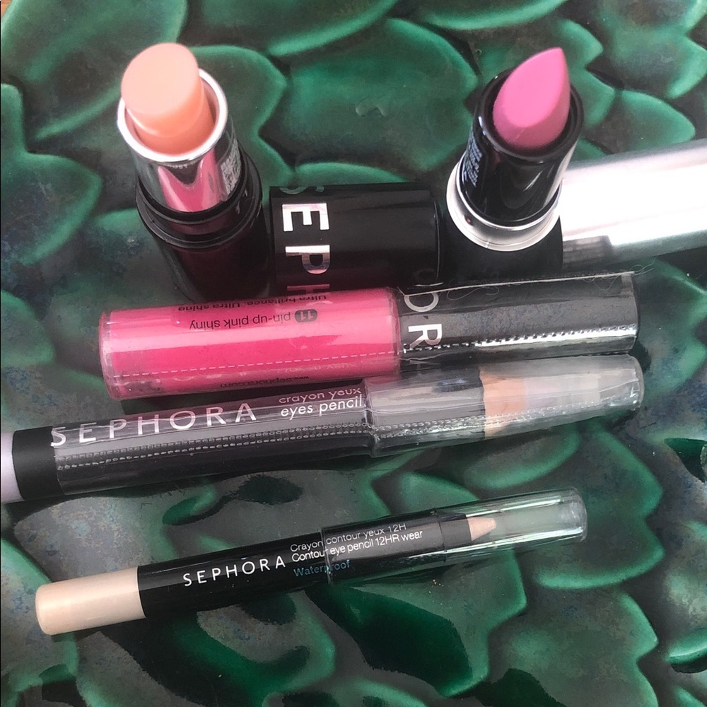 Sephora Lip and Eye Collection - Pink and Black BUNDLE